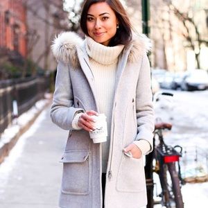 J Crew Chateau Parka Stadium Cloth Wool